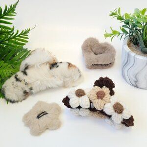 ✨Bundle 4 PCS | NEW Assorted Hair Clips| Furr Claw Clips | Everyday Accessories✨